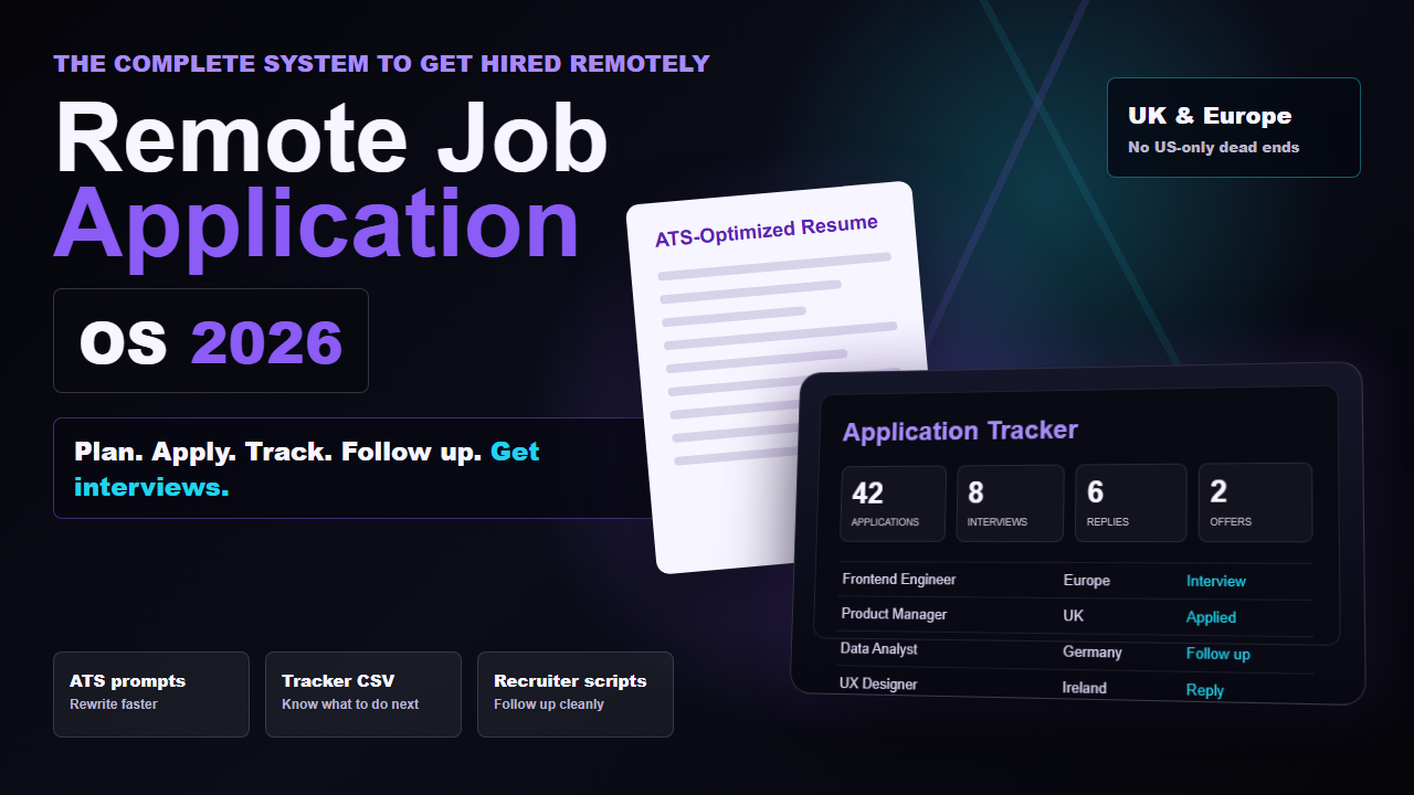 Remote Job Application OS 2026 product cover